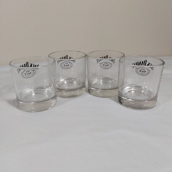 Like New Set of 4 Weighted Official Jack Daniel's Whiskey Rocks Lowball Glass - Picture 4 of 8
